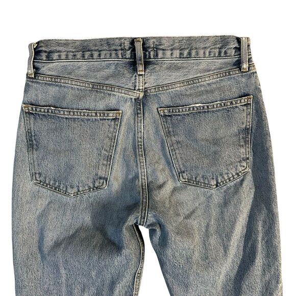 Agolde Jeans Womens Size 27 Blue Lana Straight Leg High Rise Distressed Denim - Picture 7 of 16